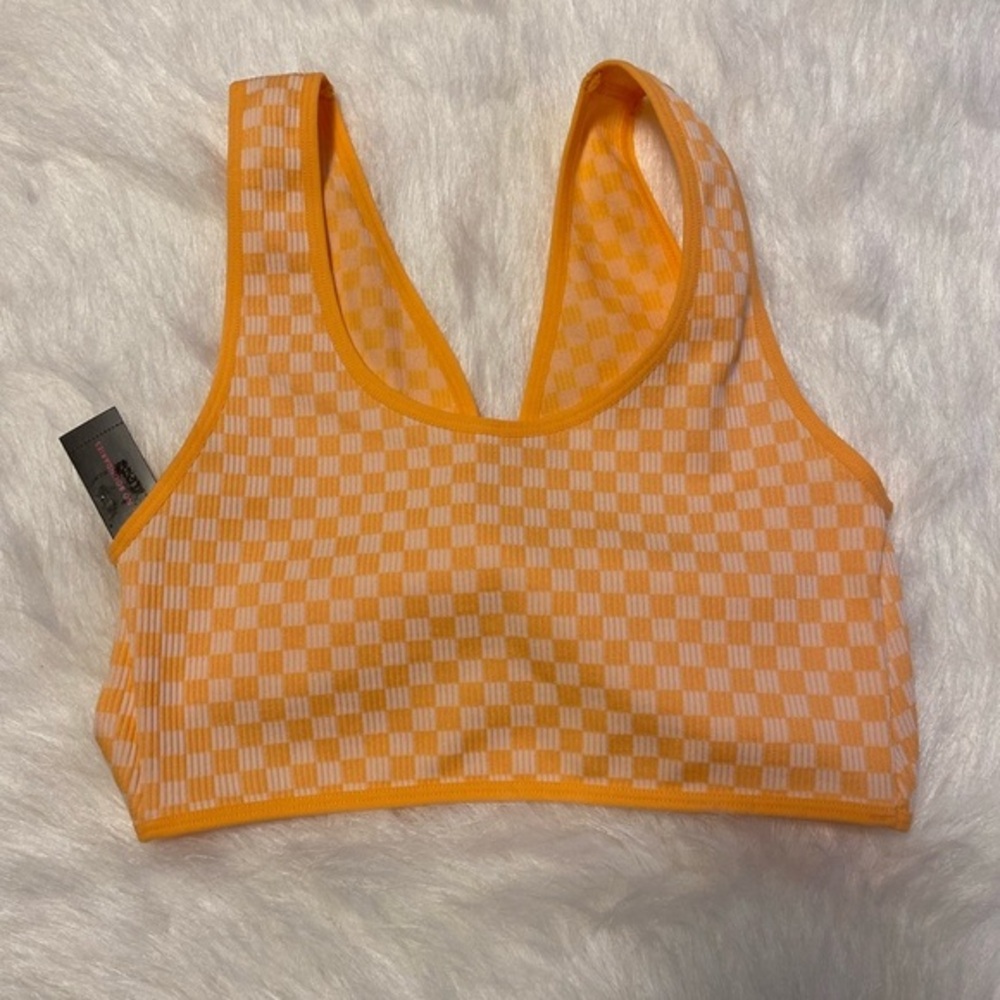 No Boundaries Bra Womens Juniors Size Medium Orange Seamless Twist Back …
